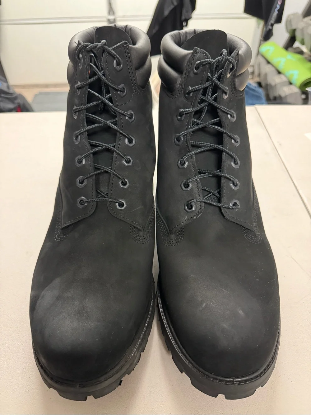 Timberland with ortho light Men's Black Lace-Up Padded Collar Boots waterproof